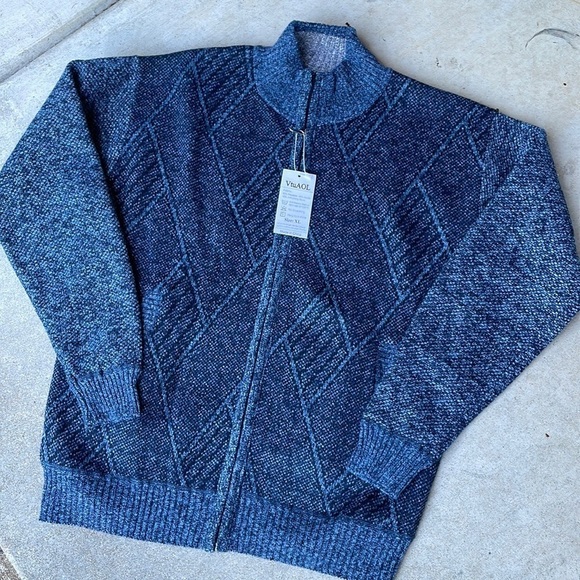 VtuAOL Zip-Up Fleece Lined Knitted Sweater - Picture 2 of 10